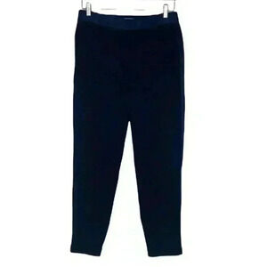 Calvin Klein Navy Ankle Work Pants with Silky Stripe Detail Size 4